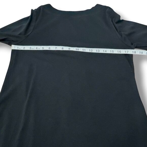 J.Jill Perfect Pima Long Sleeve Tunic Black Tall Casual Boat Neck Women’s Sz MT - Picture 3 of 10